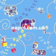Детский ковер Кот и Мыша голубой